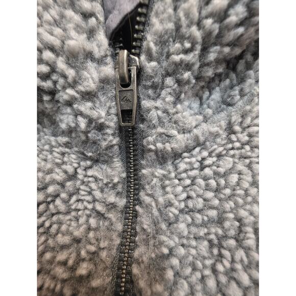 Quicksilver Men's Fleece Sherpa Grey 1/4 Zip Size Xl Jacket - Picture 4 of 8